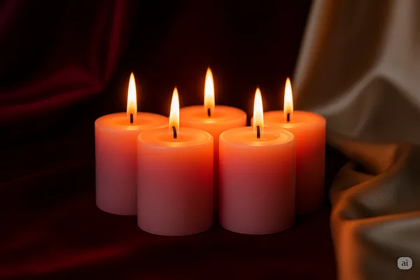 Pack_Of_6_Pink_Unscented_Paraffin_Wax_Round_Pillar_Candle_|_(8_Hr)_(1.5x2_Inch)