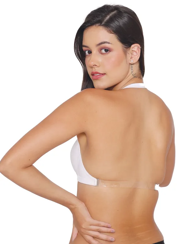 White_Lightly_Padded_Plunge_Neckline