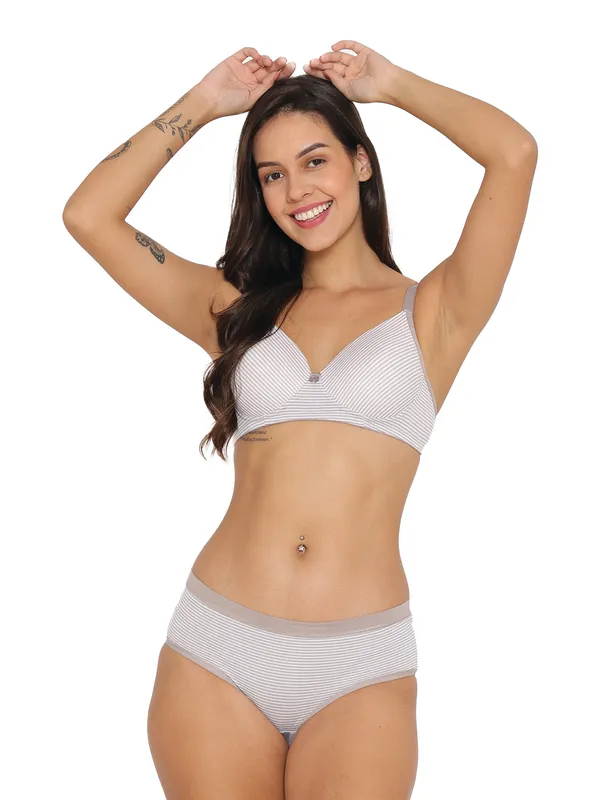 Silver_Lightly_Padded_Stiper_Bra_Set