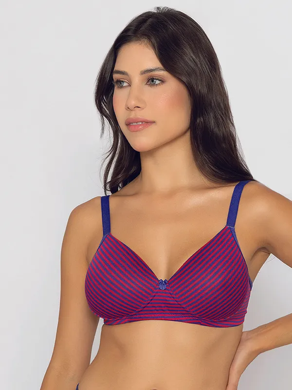 Red_Lightly_Padded_Stiper_Bra