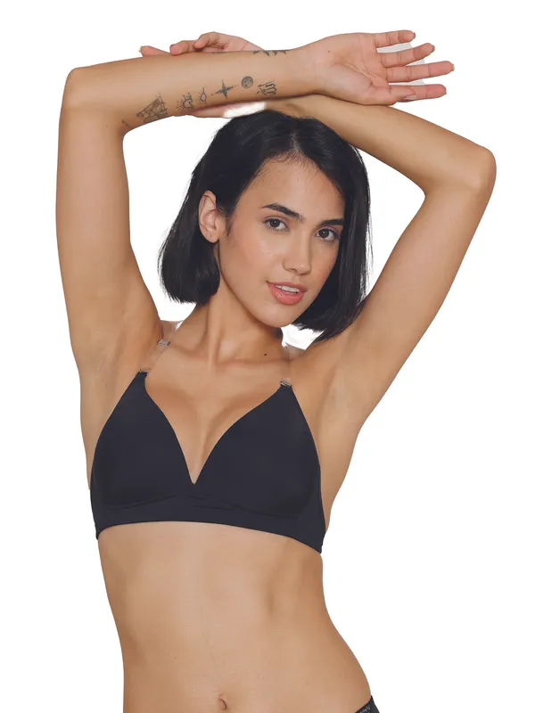 Black_Lightly_Padded_Plunge_Neckline