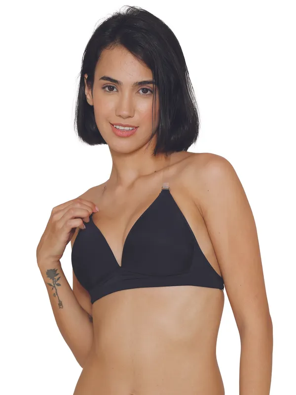 Black_Lightly_Padded_Plunge_Neckline