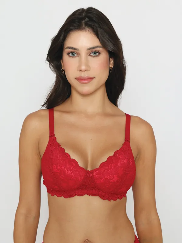 Magenta_Lightly_Padded_Floral_Lace_Set