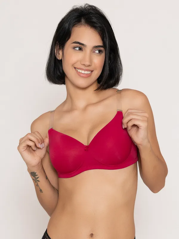 Maroon_Lightly_Padded_Backless_Bra