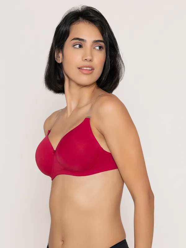Maroon_Lightly_Padded_Backless_Bra