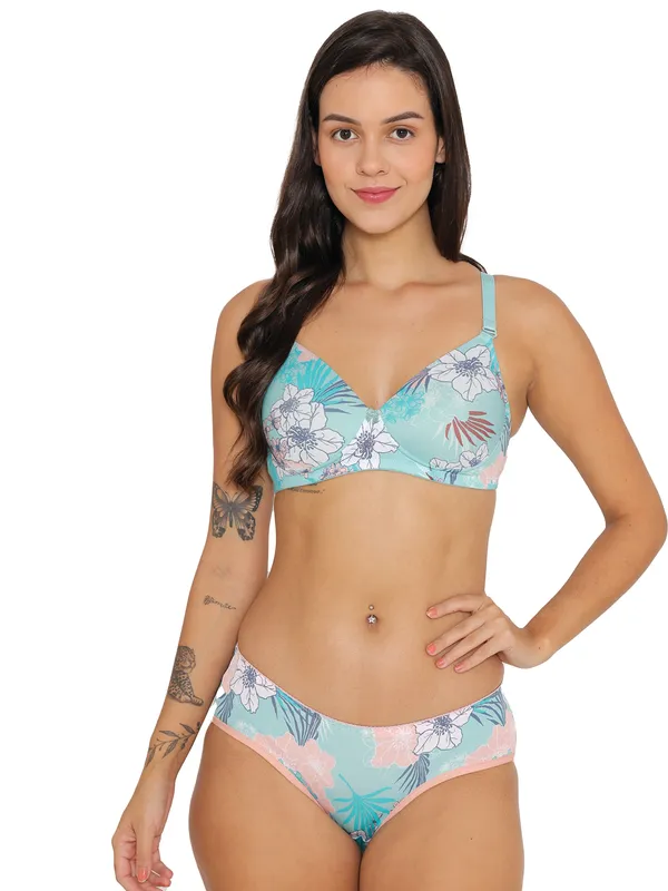Aqua_Forest_Lightly_Padded_Everyday_Printed_Bra_Set