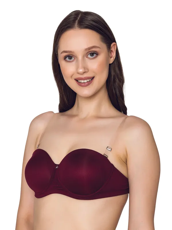 Wine_Lightly_Padded_Balconette_Backless_Bra