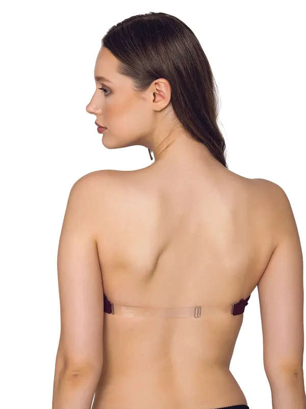 Wine_Lightly_Padded_Balconette_Backless_Bra