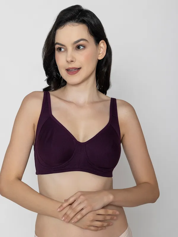 Wine_Non_Padded_Casusal_Contour_Non_Padded_Bra