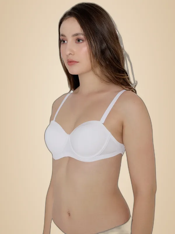 White_Lightly_Padded_Balconette_Backless_Bra