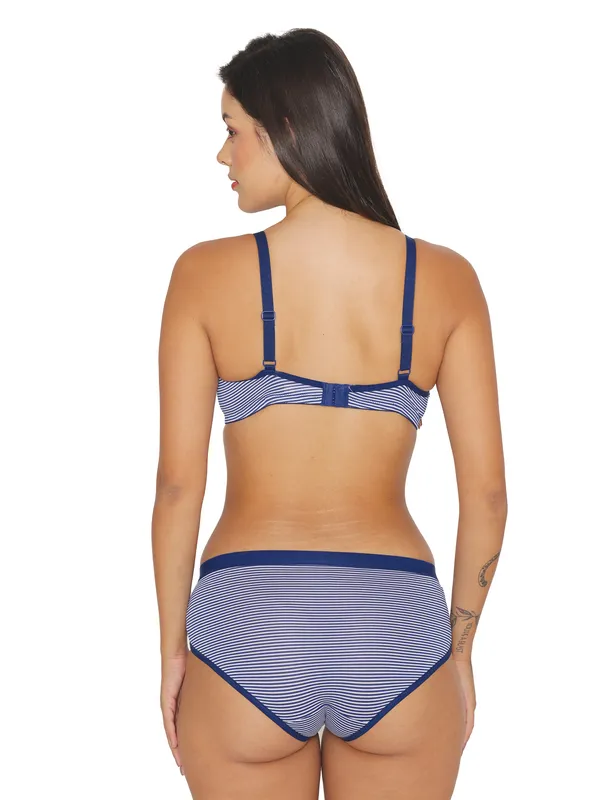Navy_Lightly_Padded_Stiper_Bra_Set