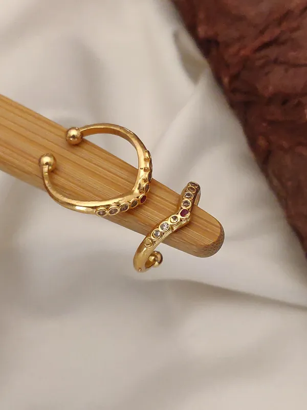 3_Pcs_Of_High_Gold_Plated_Avnika_Adjustable_diamond_rings_For_women
