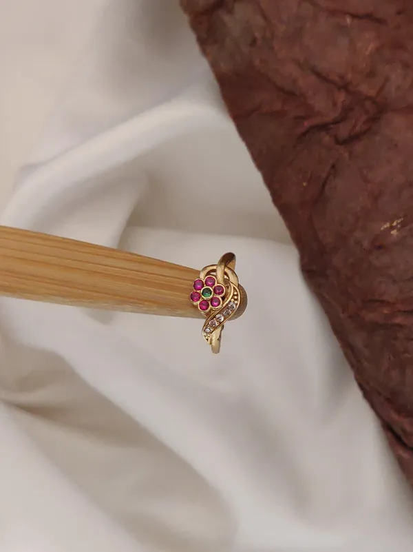 3_Pcs_Of_High_Gold_Plated_Rajal_Adjustable_diamond_rings_For_women