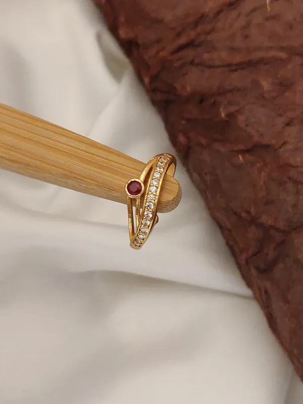 3_Pcs_Of_High_Gold_Plated_Vishwa_Adjustable_diamond_rings_For_women