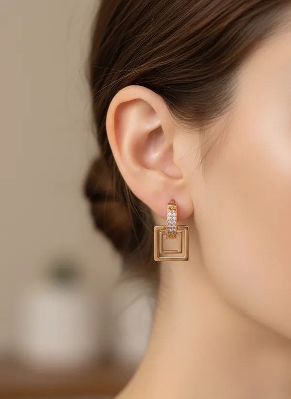 Rose_Gold_Plated_Earring_combo_of_2_pair_(Square_and_Heart_Shaped)