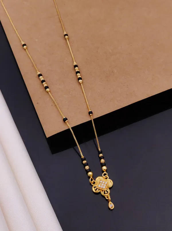 Aashka_Micro_Gold_Plated_Short_Mangalsutra_Dokiya_For_women