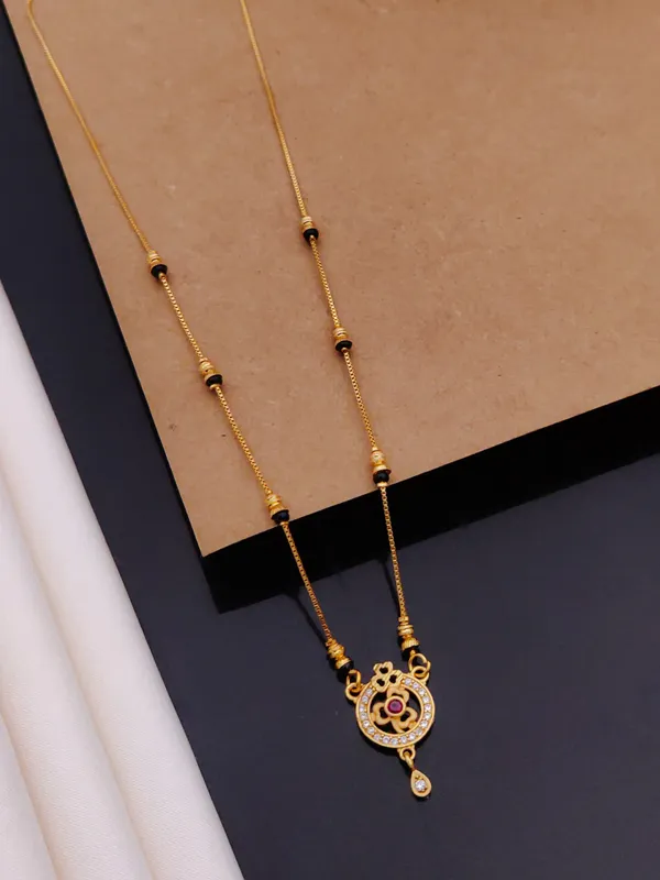 Aditi_Micro_Gold_Plated_Short_Mangalsutra_Dokiya_For_women