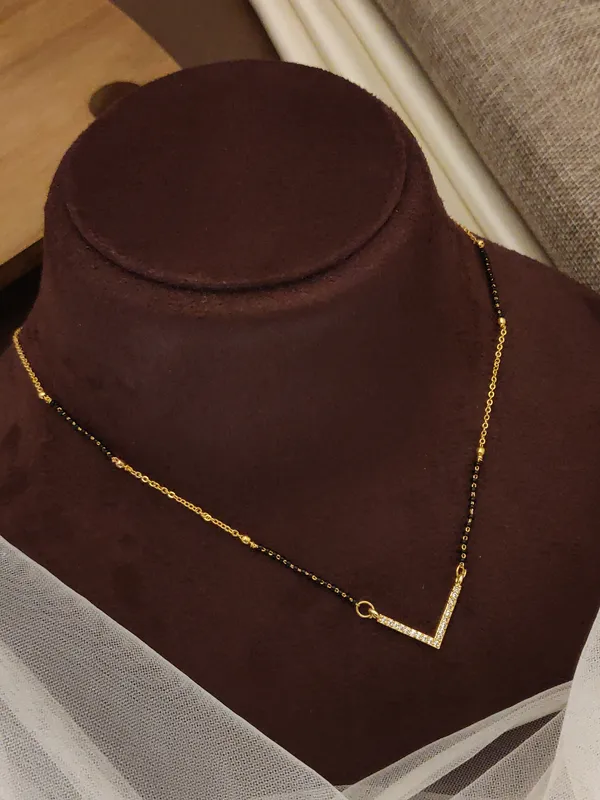Ananya_Designer_Rose_Gold_Plate_With_white_stone_Mangalsutra_For_women
