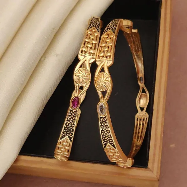 Gold_Versatile_High_Gold-Plated_Diamond-Studded_Bangles_For_women