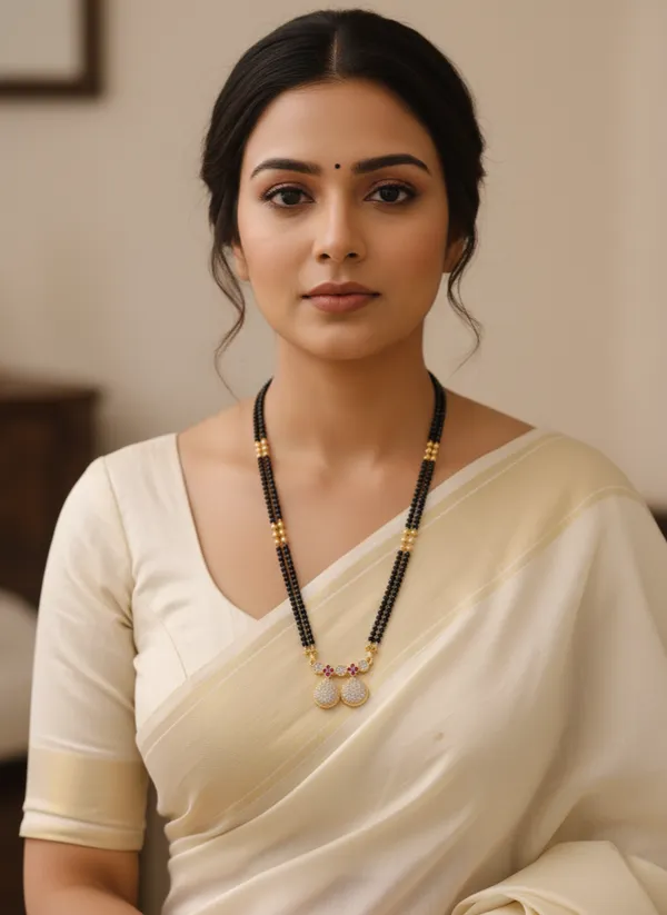 High_Gold_Plated_30"_long_Diamond_Pendant_Mangalsutra_for_women