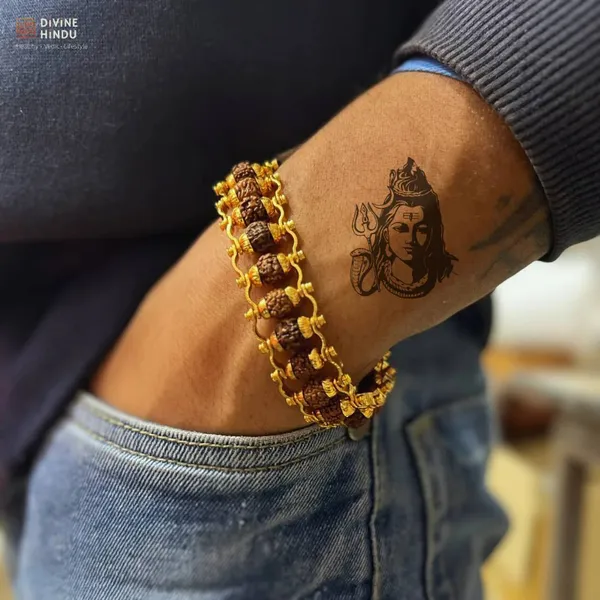 Gold_Plated_Modern_Rudraksha_Bracelet_For_women