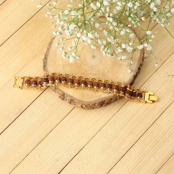 Gold_Plated_Modern_Rudraksha_Bracelet_For_women
