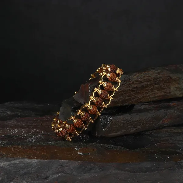 Gold_Plated_Modern_Rudraksha_Bracelet_For_women