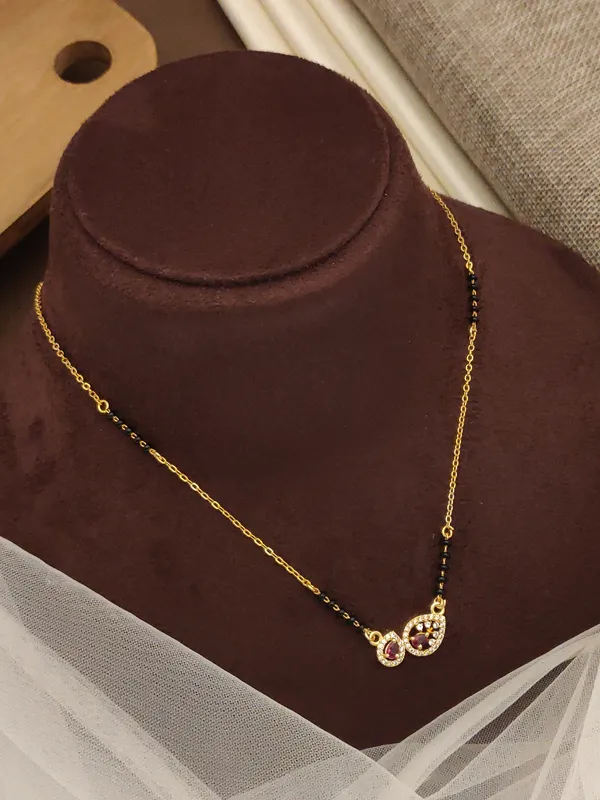 Navya_Designer_Rose_Gold_Plate_With_white_stone_Mangalsutra_For_women