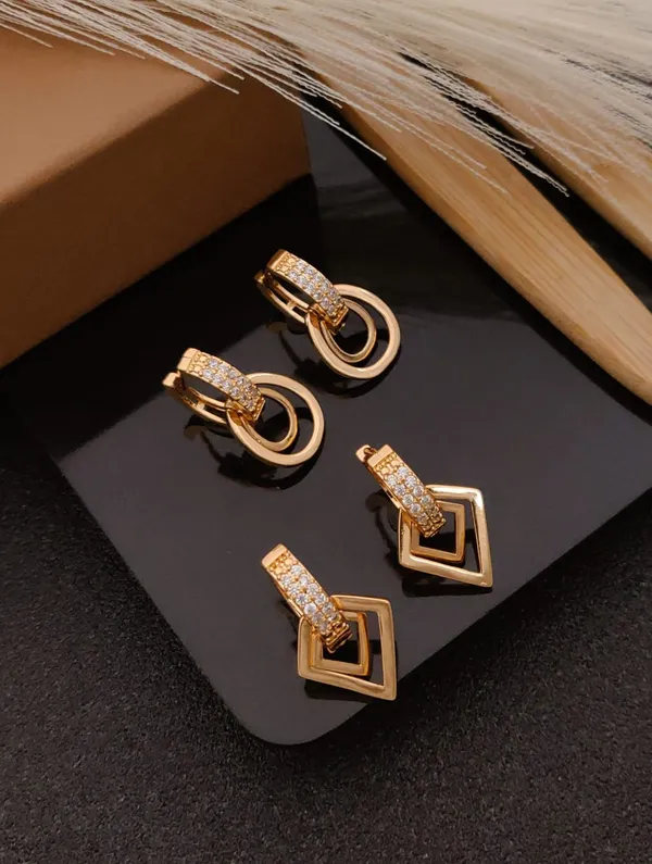 Rose_Gold_Plated_Earring_combo_of_2_pair_(Round_and_Triangle_Shaped)