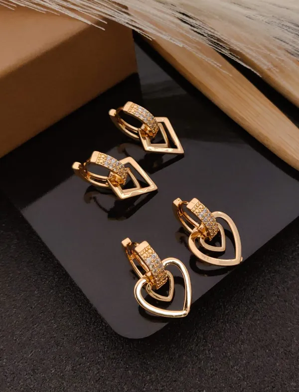 Rose_Gold_Plated_Earring_combo_of_2_pair_(Triangle_and_Heart_Shaped)