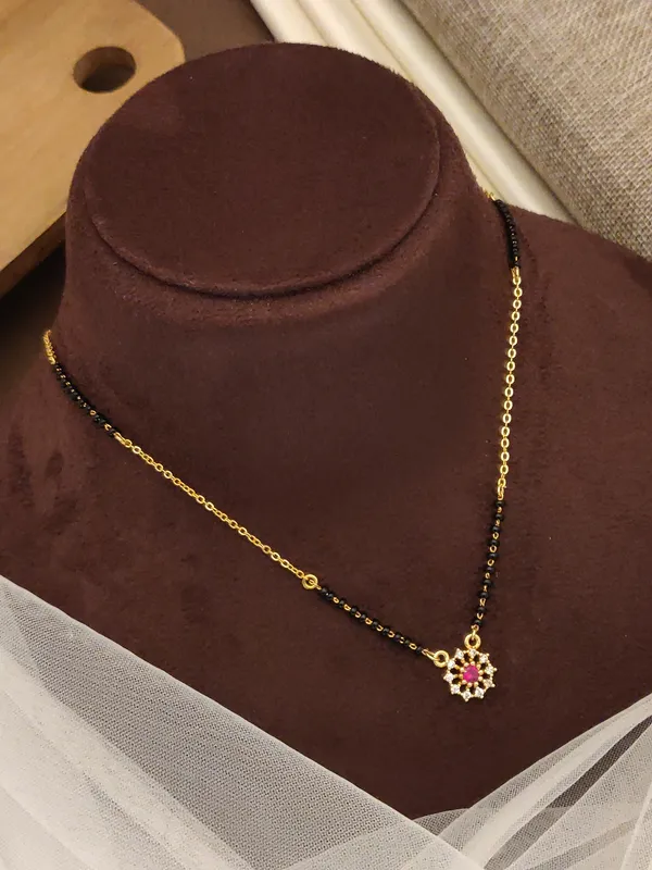 Rhea_Designer_Rose_Gold_Plate_With_white_stone_Mangalsutra_For_women