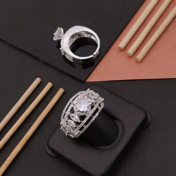 Silver_Crown_Design_Anti_tarnish_and_Free_Size_Crystal_Ring_,_Rose_Gold_Plated,_Marquise_Cut_Stones,_Princess_Style_For_women