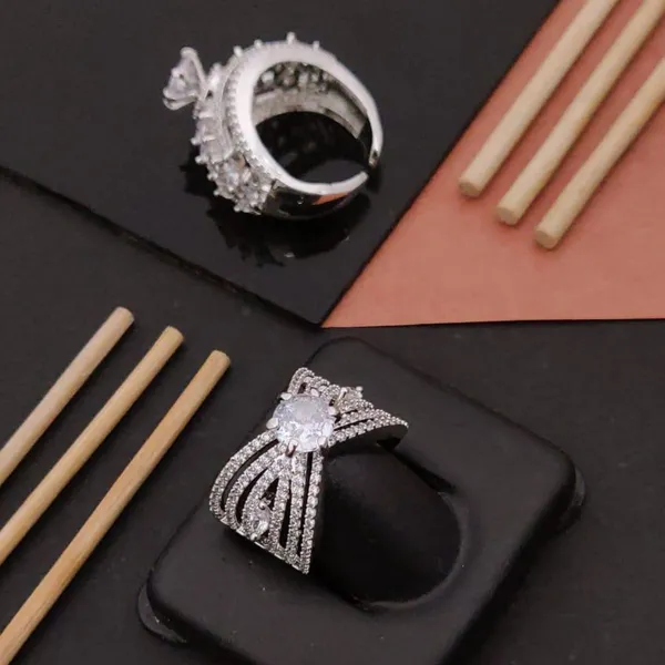 Silver_Dazzling_Adjustable_Diamond_Ring_Anti-Tarnish_&_Perfect_for_Gifting_For_women