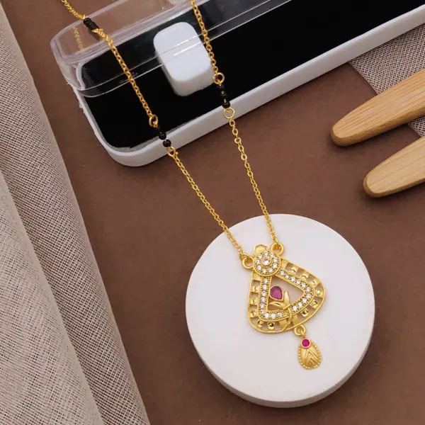 Gold_Micro_Gold_Plated_Delicate_Chain_and_Diamond_Pendant_Set_For_women