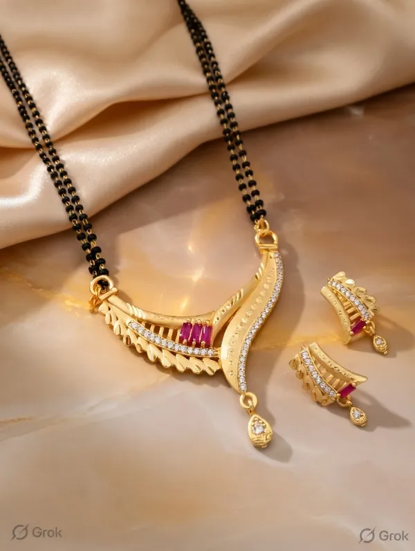 22K_Gold_Plated_Mangalsutra_Set_with_Ruby_Accents_and_American_Diamonds_-_Traditional_Black_Bead_Dual-Chain_Design_for_Women