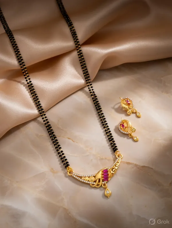 Nakshatra_Ruby_Mangalsutra_�_Traditional_Dual-Tone_Black_Bead_Necklace