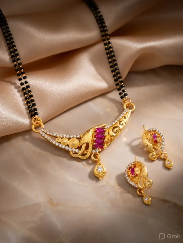 Nakshatra_Ruby_Mangalsutra_�_Traditional_Dual-Tone_Black_Bead_Necklace