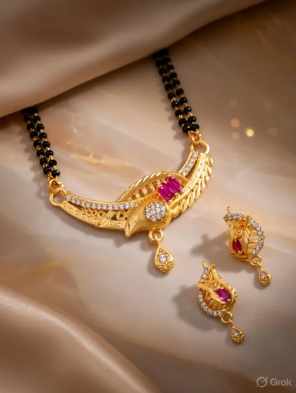 22K_Gold-Plated_Crescent_Ruby_Mangalsutra_Set_�_Traditional_Meenakari_Style_with_American_Diamonds