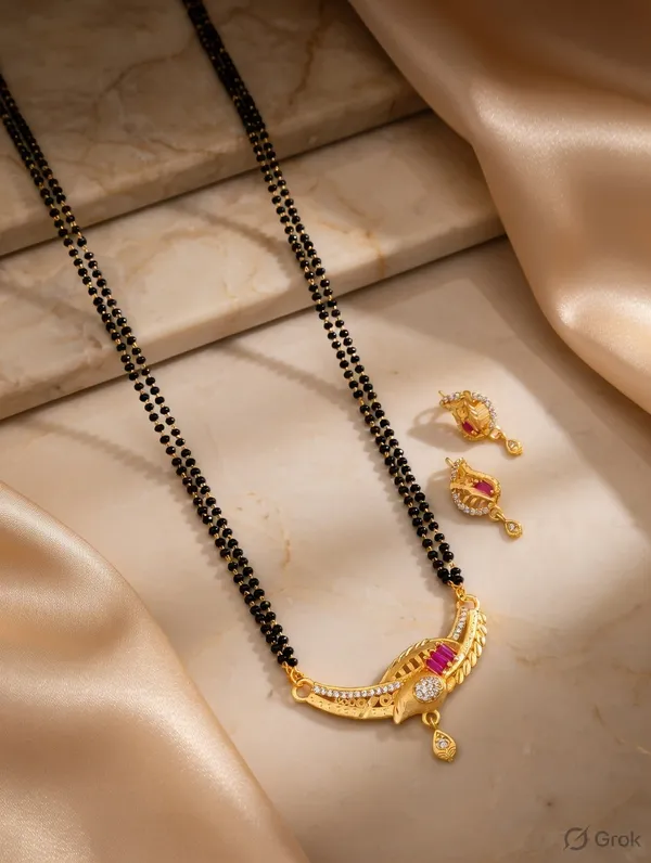 22K_Gold-Plated_Crescent_Ruby_Mangalsutra_Set_�_Traditional_Meenakari_Style_with_American_Diamonds