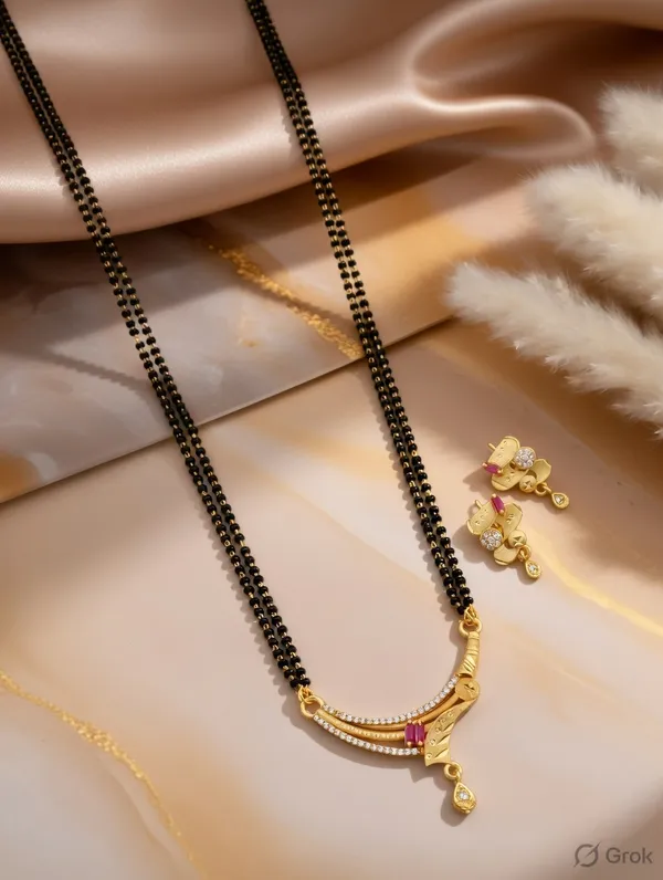 22K_Gold_Plated_Contemporary_Mangalsutra_Set_with_Ruby_&_CZ_Accents