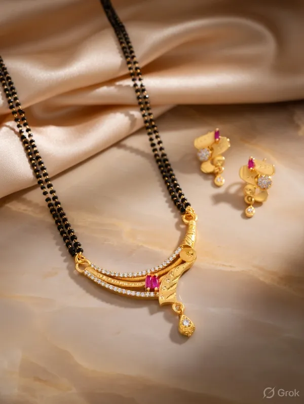 22K_Gold_Plated_Contemporary_Mangalsutra_Set_with_Ruby_&_CZ_Accents