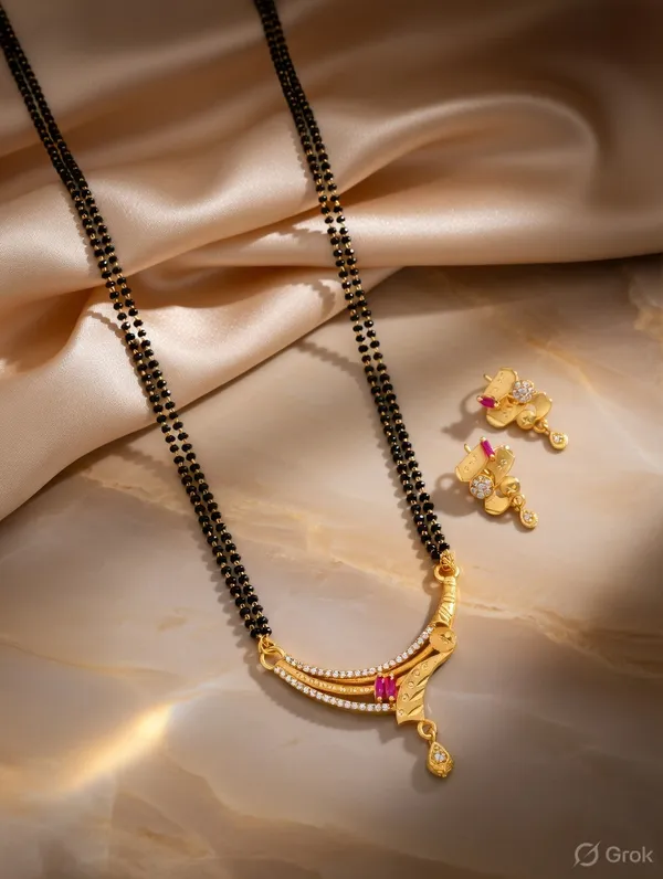22K_Gold_Plated_Contemporary_Mangalsutra_Set_with_Ruby_&_CZ_Accents