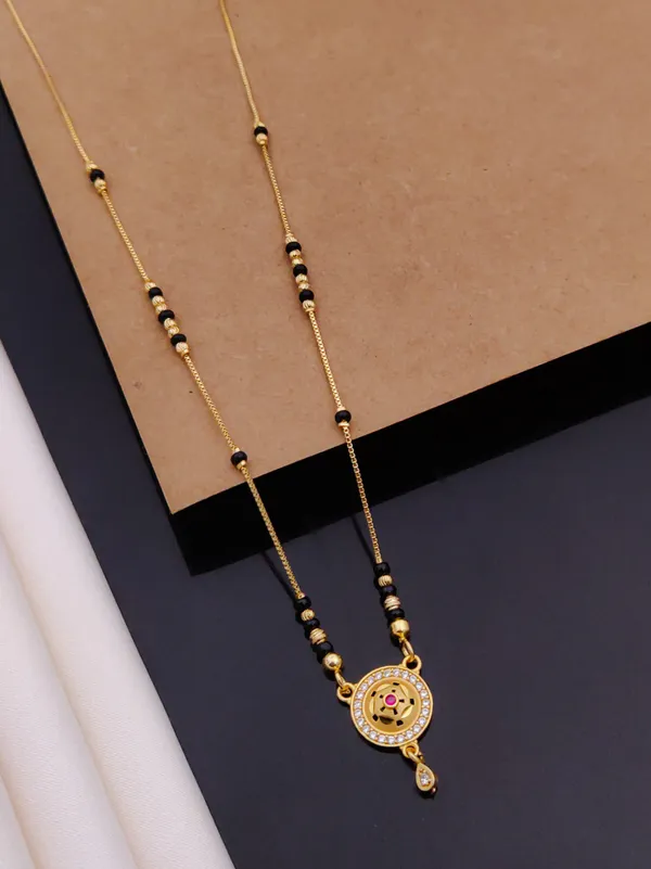 Sanaya_Micro_Gold_Plated_Short_Mangalsutra_Dokiya_For_women
