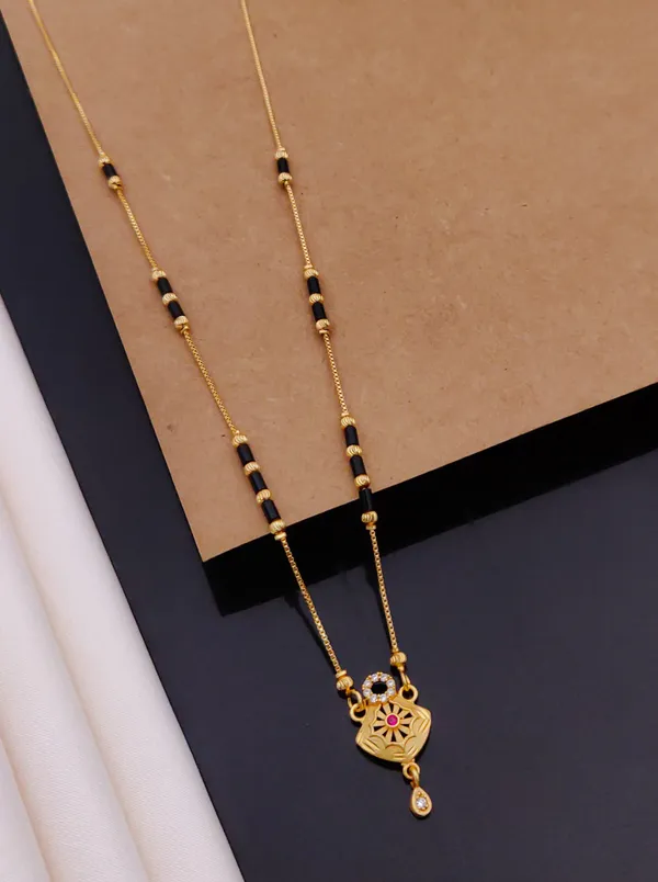 Urvashi_Micro_Gold_Plated_Short_Mangalsutra_Dokiya_For_women