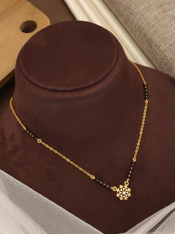 Zara_Designer_Rose_Gold_Plate_With_white_stone_Mangalsutra_For_women