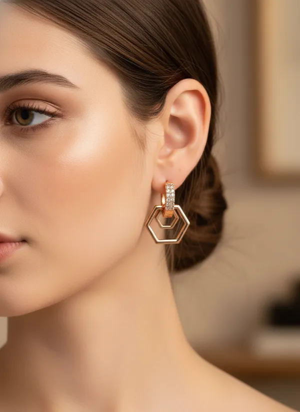 Rose_Gold_Plated_Earring_combo_of_2_pair_(Flower_and_Star_Shaped)