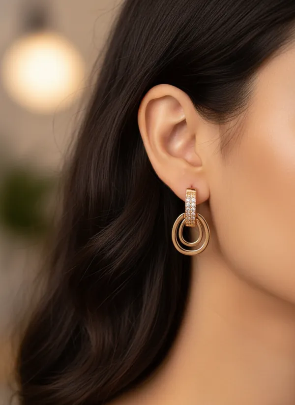 Rose_Gold_Plated_Earring_combo_of_2_pair_(Round_and_Triangle_Shaped)