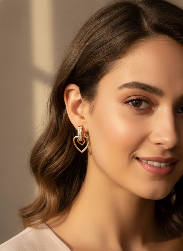 Rose_Gold_Plated_Earring_combo_of_2_pair_(Triangle_and_Heart_Shaped)