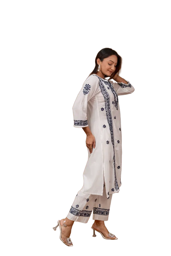 Blue-White_Chikankari_Kurti_for_Women