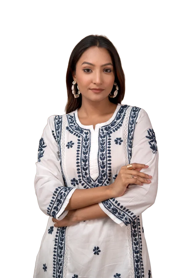 Blue-White_Chikankari_Kurti_for_Women